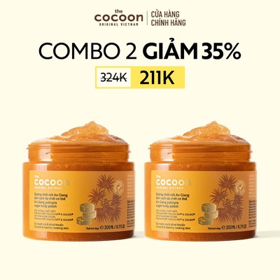 [MUA 2 GIẢM 35%] Combo 2 tẩy da chết cơ thể đường thốt nốt An Giang Cocoon 200ml