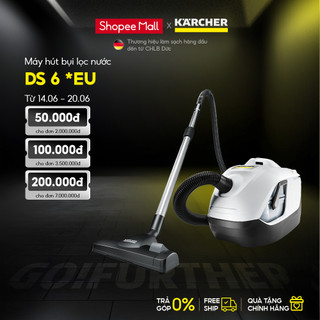 Máy hút bụi gia đình Karcher DS 6 sử dụng bộ lọc nước hiện đại , công suất hút thực tế 650w cùng hệ thống lọc đa lốc