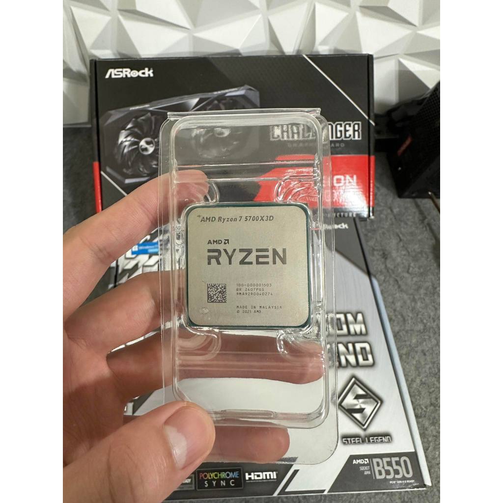 Bộ vi xử lý AMD Ryzen 7 5700X3D / 3.0GHz Boost 4.1GHz / 8 nhân 16 luồng / 100MB / AM4