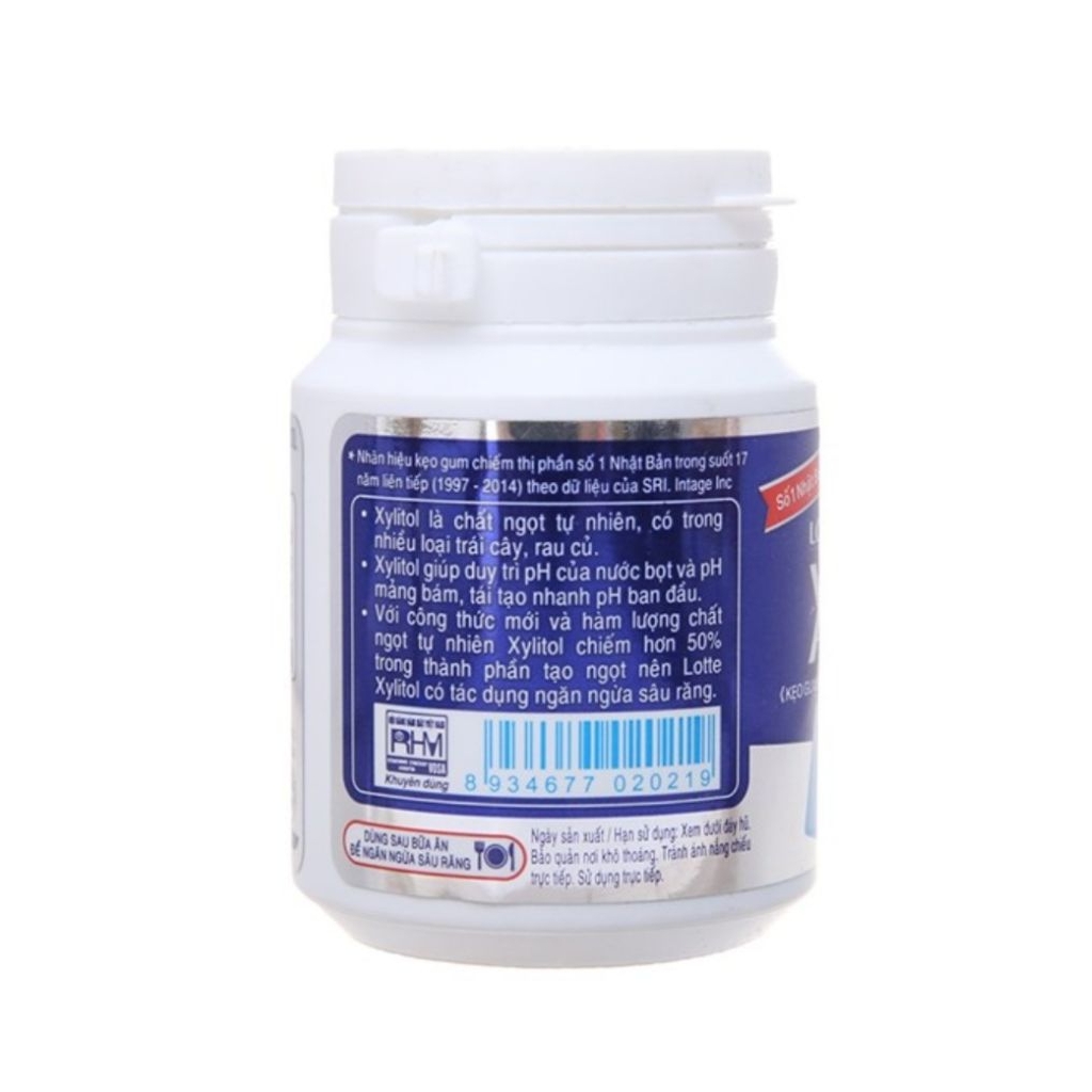 Kẹo singum Xylitol cool không đường hũ 55g