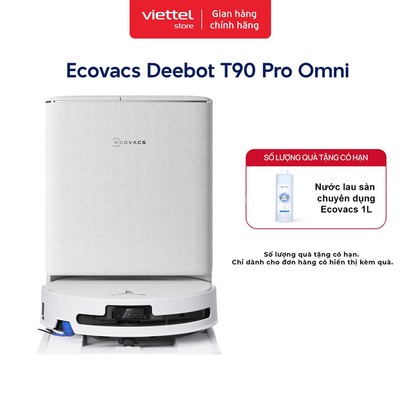 Robot Hút Bụi Thông Minh Ecovacs T90 PRO OMNI | Lực hút tối đa 30.000 Pa | AI Stain Detection 2.0