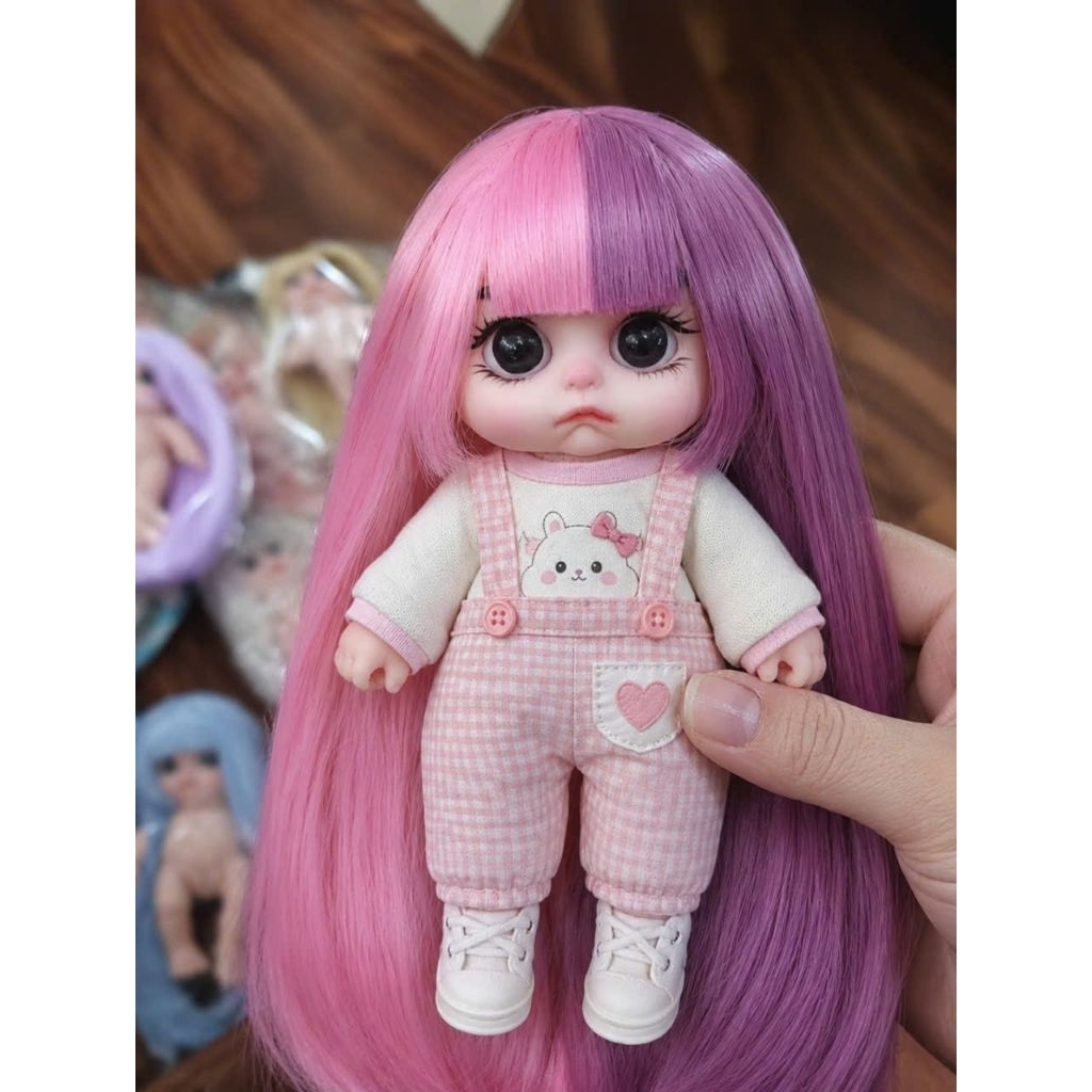 Búp bê 5in mẫu bé gái tóc mix màu