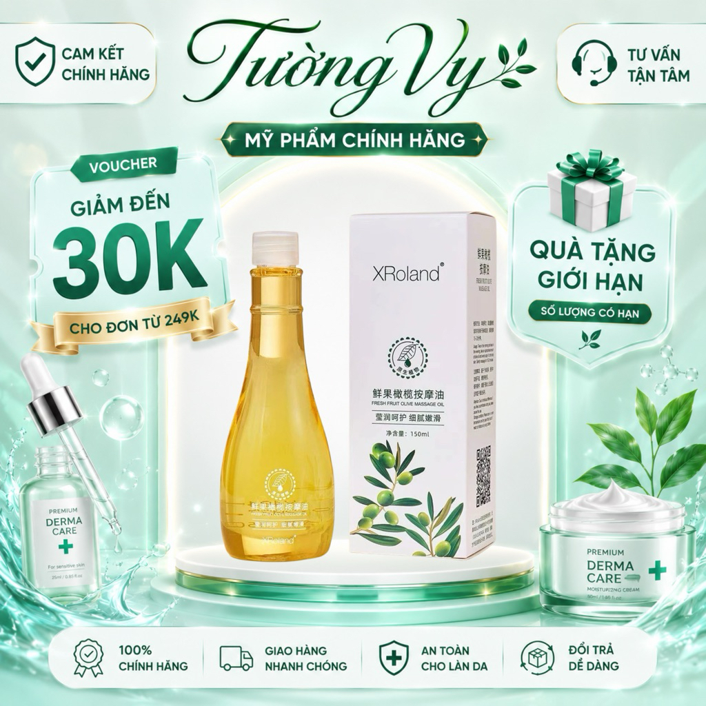 Tinh Dầu Rạn Da XROLAND Mờ Cả Rạn Mới Rạn Cũ, Oliu Mờ Sẹo, Dưỡng Ẩm, Tăng Đàn Hồi Da, Chính Hãng 150