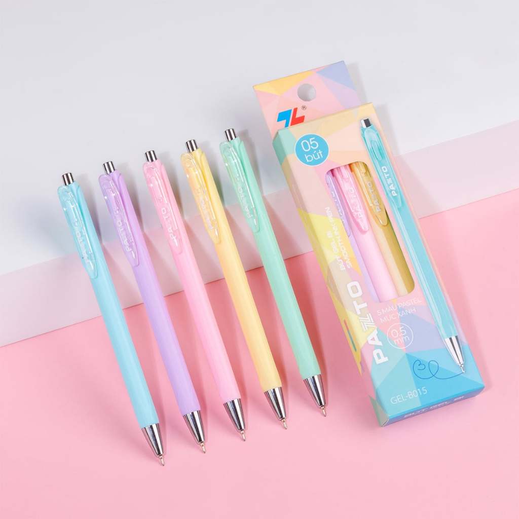 HỘP 5 CÂY - Bút bi TL Flexoffice Pazto Gel-B015 mực xanh