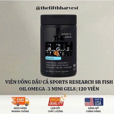 [HÀNG MỸ] Viên uống dầu cá Sport Research SR Fish Omega-3