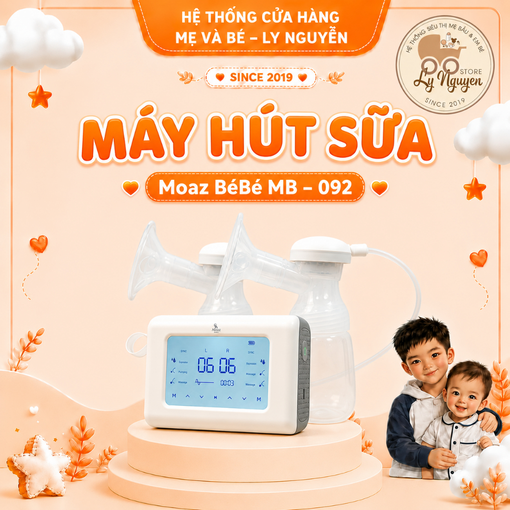 [Ly Nguyễn Store] Máy hút sữa Moaz BéBé MB – 092