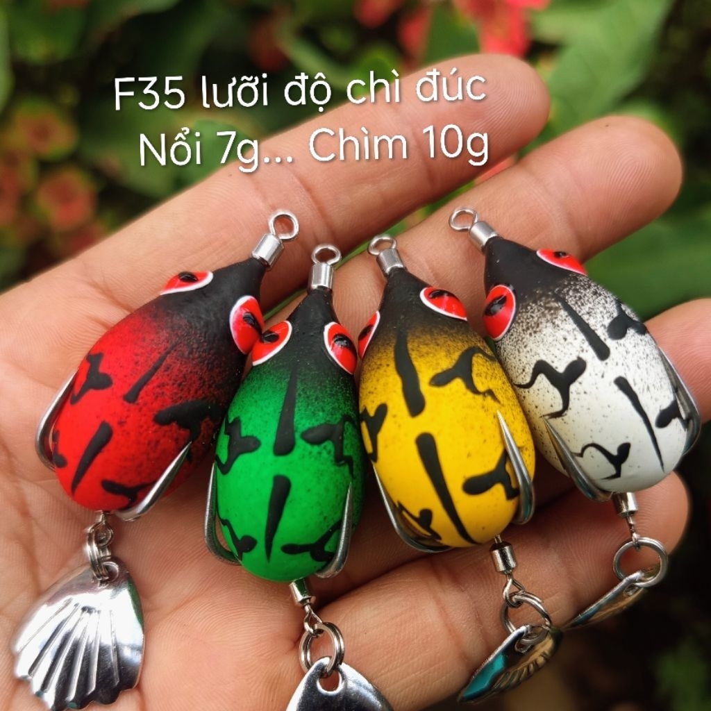 Combo 2 nhái hơi F35 lưỡi độ chì đú..,nổi, chìm.