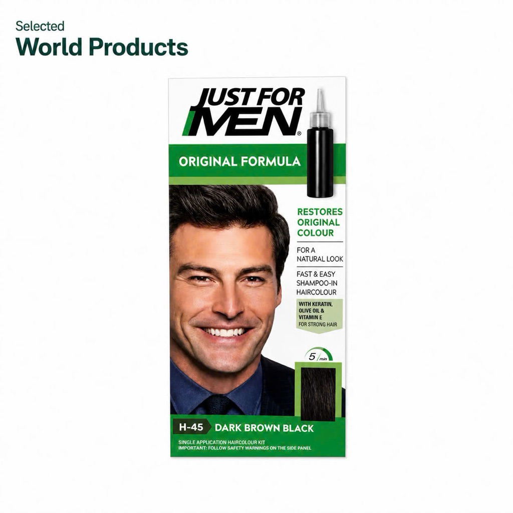 Just For Men H45 Dark Brown Black Hair Colour For Men 5 Min Chính Hãng Nhập Khẩu