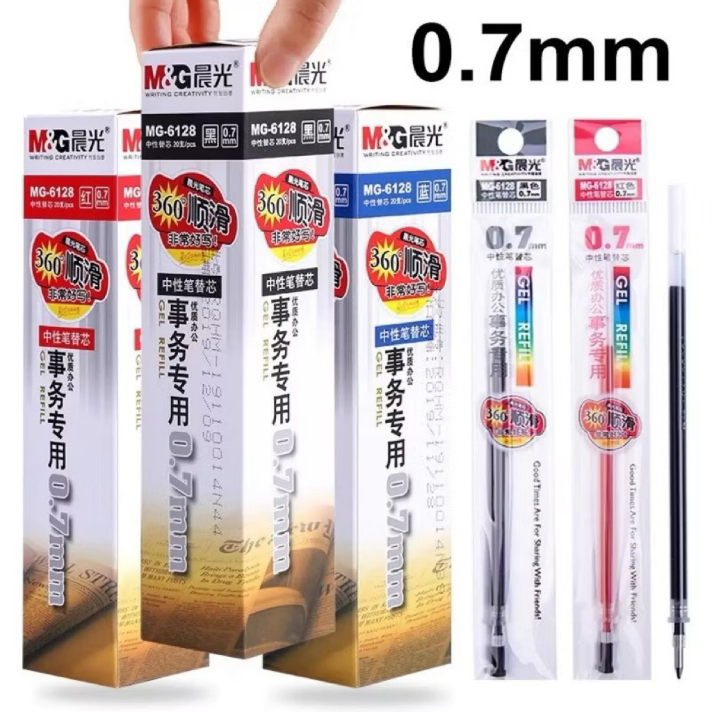 ruột bút nước M&G 6128 / Ngòi bút 0.7mm thay cho bút ký và bút nước đậy nắp 6128