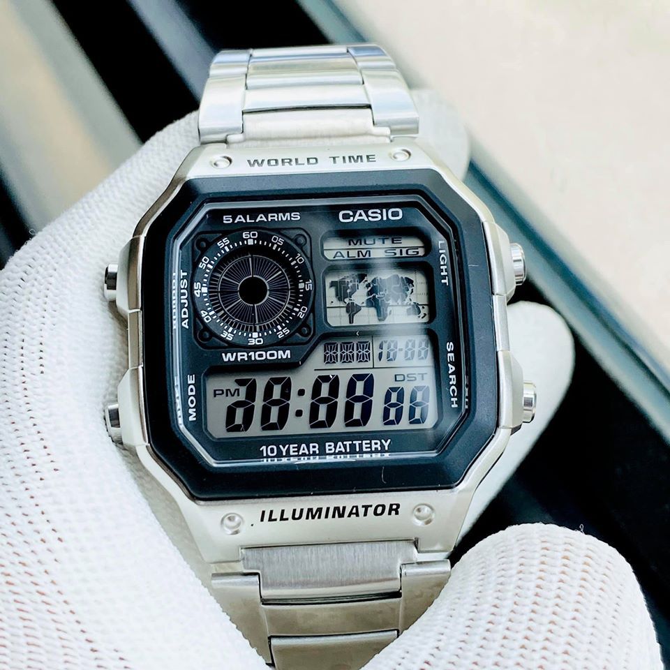 Đồng hồ nam CASIO AE-1200WHD-1A| Chính Hãng| Bảo hành 12 tháng