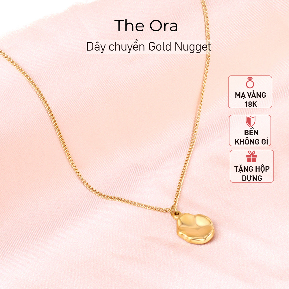 Dây chuyền mạ vàng 18K Gold Nugget Thiết kế Độc Đáo - Ora AS009