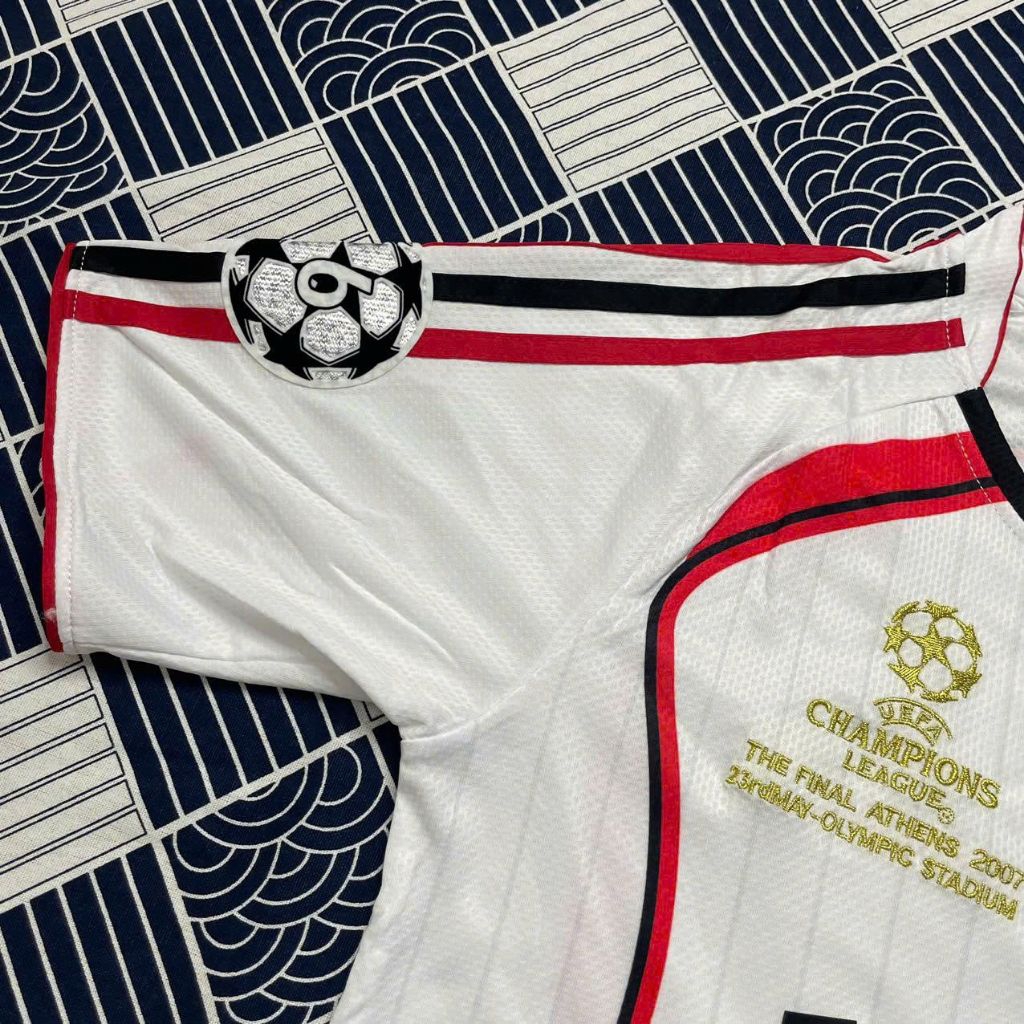 Bộ quần áo bóng đá CLB AC MILAN RETRO 2007 - VẢI THÁI CAO CẤP