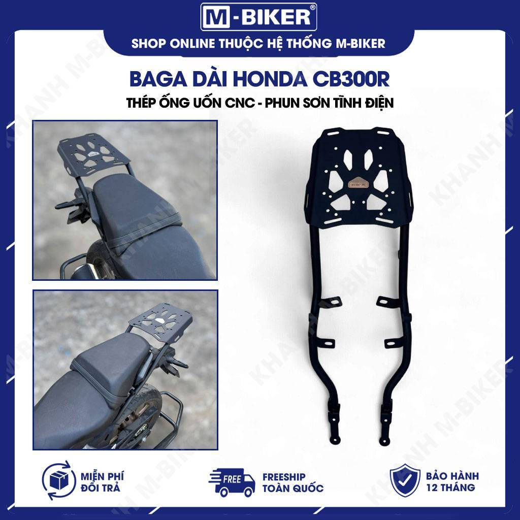 [M-Biker] Baga CB150R, Baga CB300R M-Biker mẫu dài - Thép ống dày dặn - Phun sơn tĩnh điện