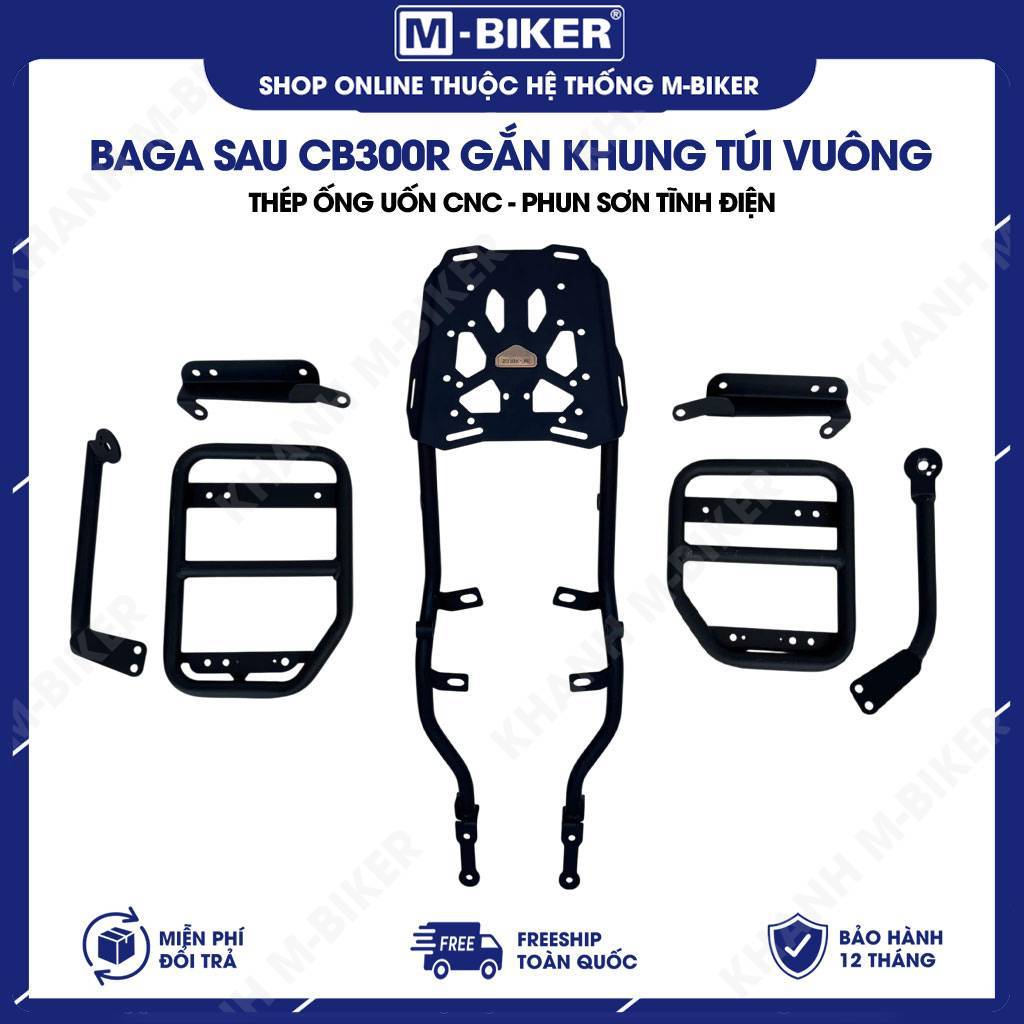 [M-Biker] Baga CB300R Baga CB150R gắn khung hông vuông treo túi Chất liệu thép cao cấp