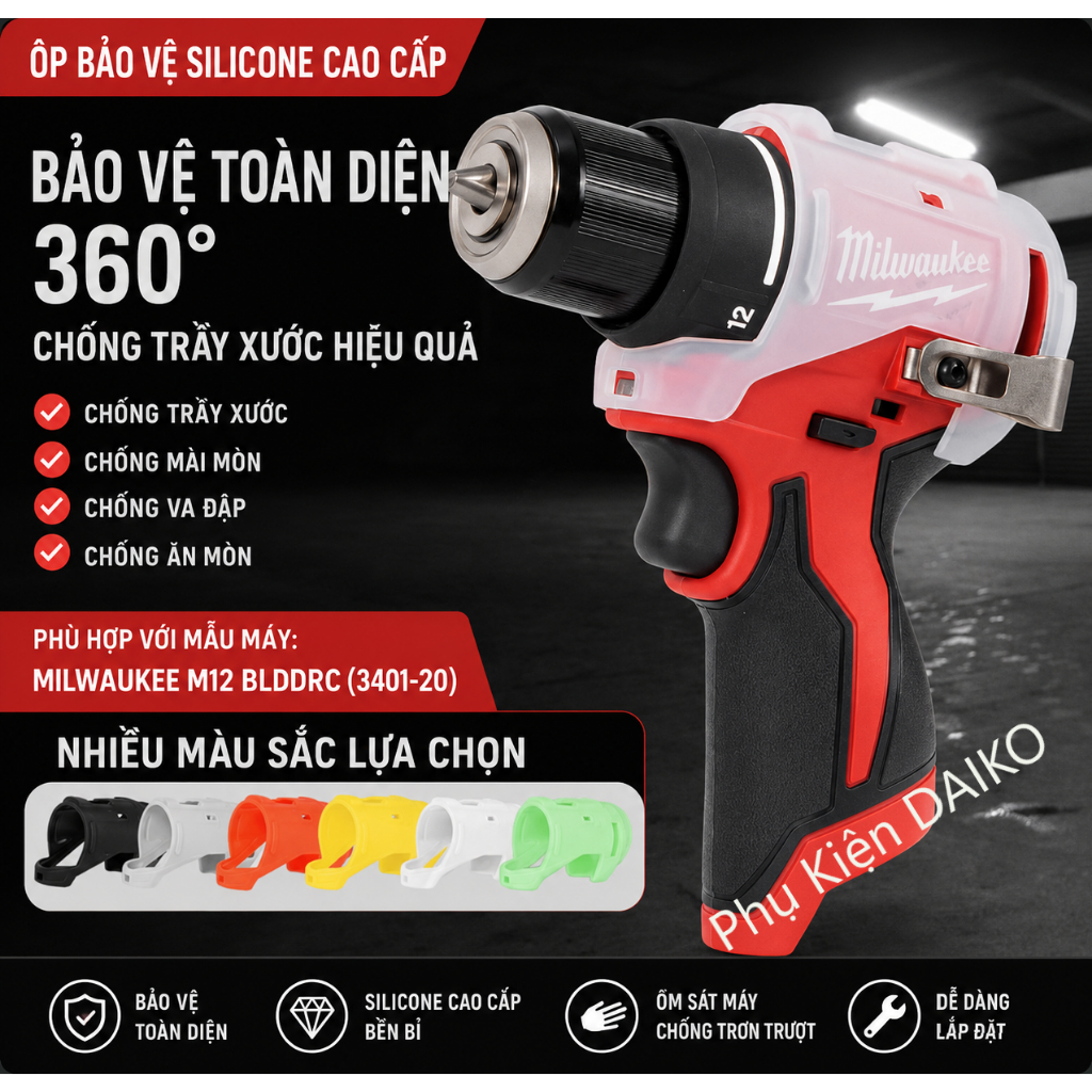 Ốp bảo vệ máy MIlwaukee M12 BLDDRC 3401-20