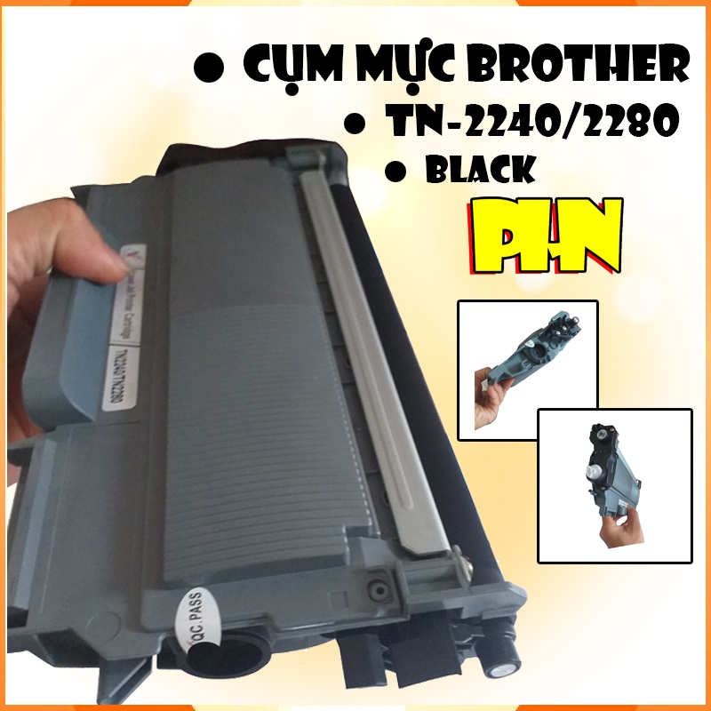 Cụm mực máy in Brother MFC 7360, 7360N mã TN2240/TN2260/TN2280 có sẵn mực in.