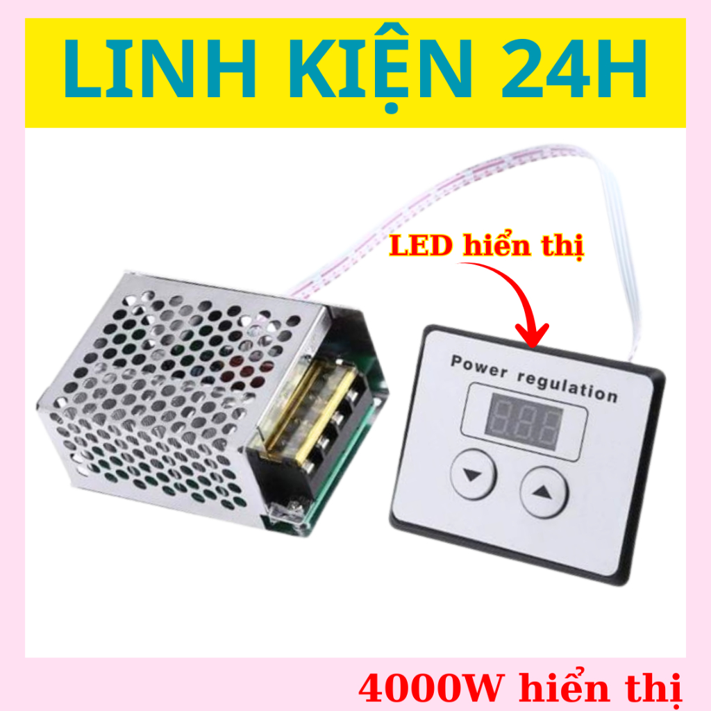 Dimmer AC 4000W có hiển thị - Dimmer điều chỉnh điện áp AC công suất 4000W