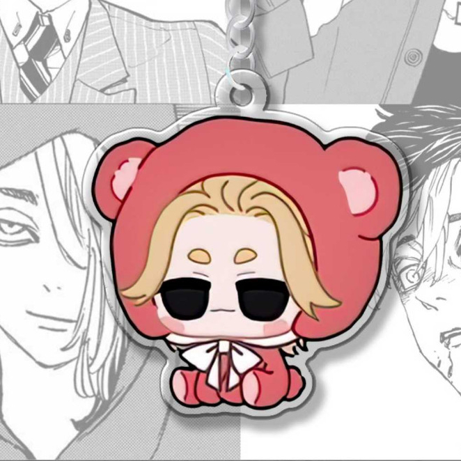Móc khóa Tokyo Revengers Chibi Gấu bông dễ thương nhân vật Mikey Izana Ran Rindou