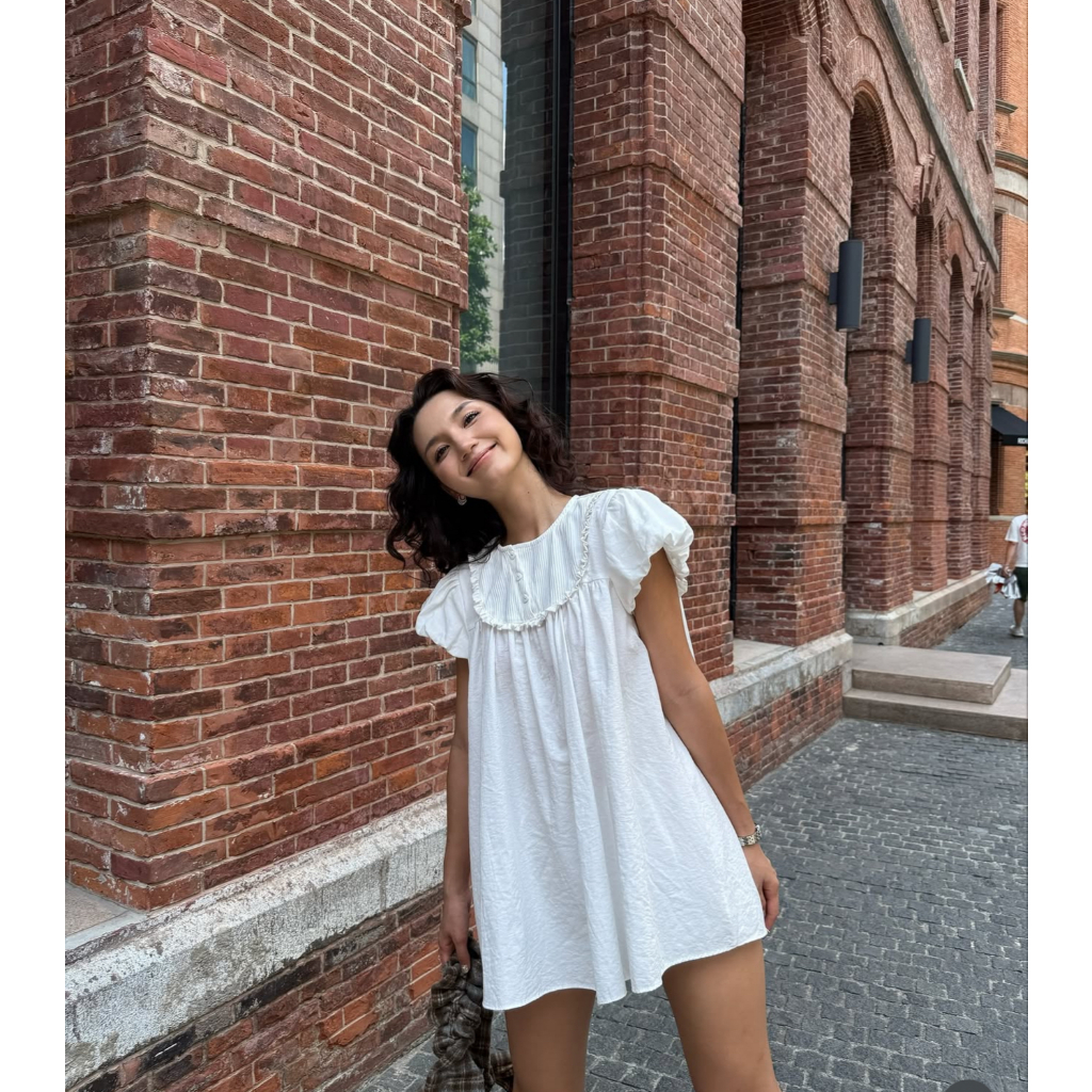 ONSRA - LUNA Váy Babydoll Cổ Tròn Bèo Tay Phồng | BigBuy360 - bigbuy360.vn