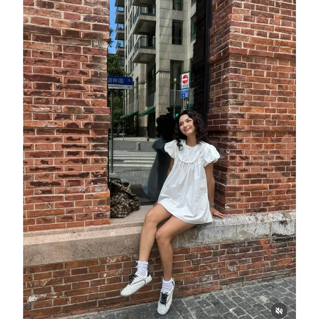 ONSRA - LUNA Váy Babydoll Cổ Tròn Bèo Tay Phồng | BigBuy360 - bigbuy360.vn