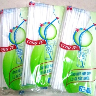 [Combo 5 bịch] Ống hút cong bẻ đầu phi 6 - SHOP SỈ 2903