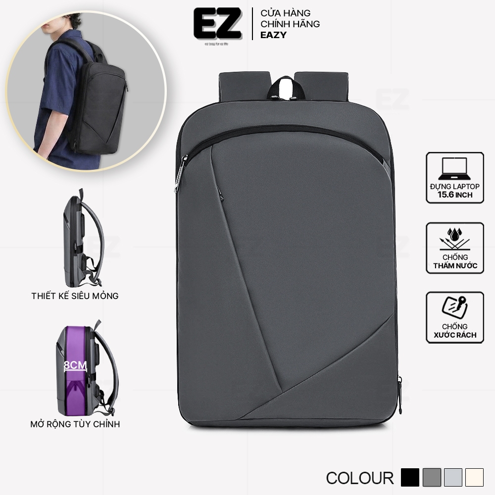 Balo laptop chống sốc chống nước cao cấp EZ BALO BLA14 , Balo đựng laptop siêu mỏng có thể mở rộng
