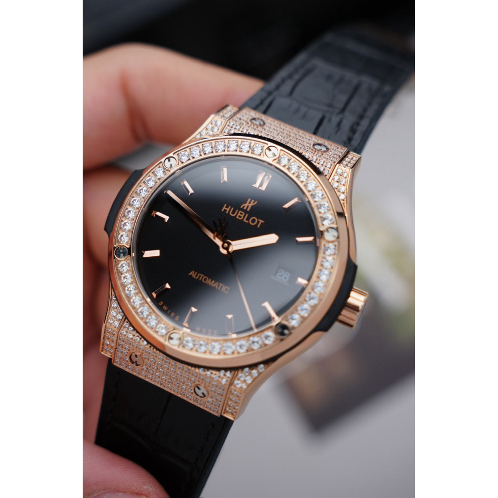 Hublot xưởng HB size 42mm máy eta 2892. Đủ bản da - Khung Titatium - Kính saphire nguyên khối - Full