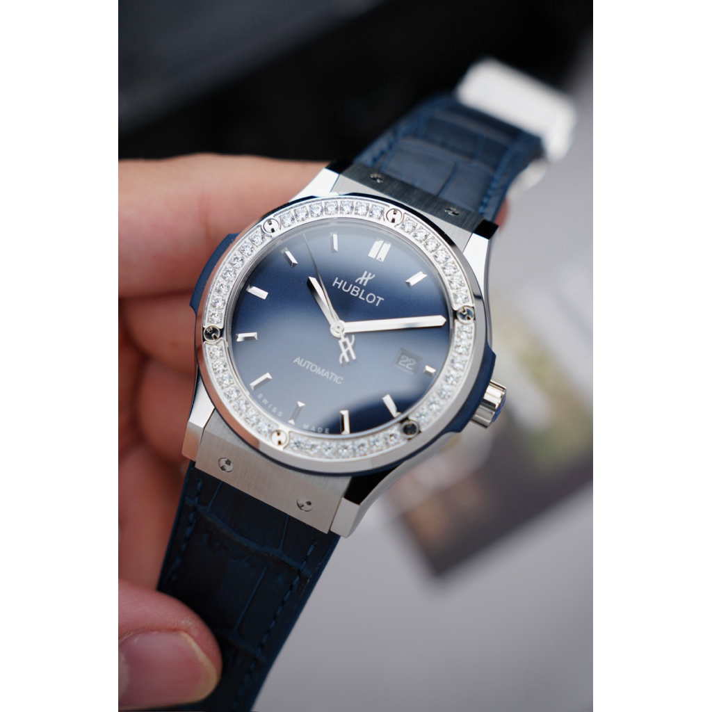 Hublot xưởng HB size 42mm máy eta 2892. Đủ bản da - Khung Titatium - Kính saphire nguyên khối - Full