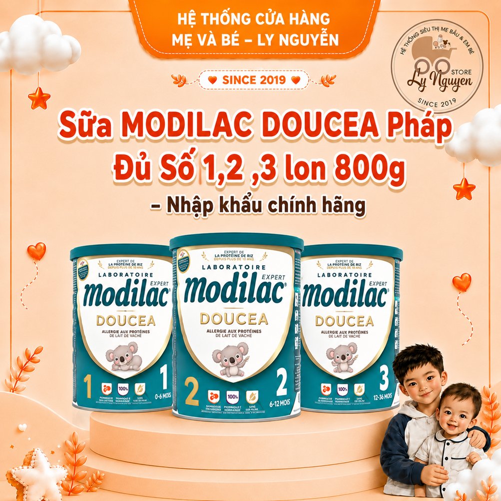 [LyNguyenStore] Sữa MODILAC DOUCEA Pháp Đủ Số 1,2 ,3 lon 800g - Nhập khẩu chính hãng