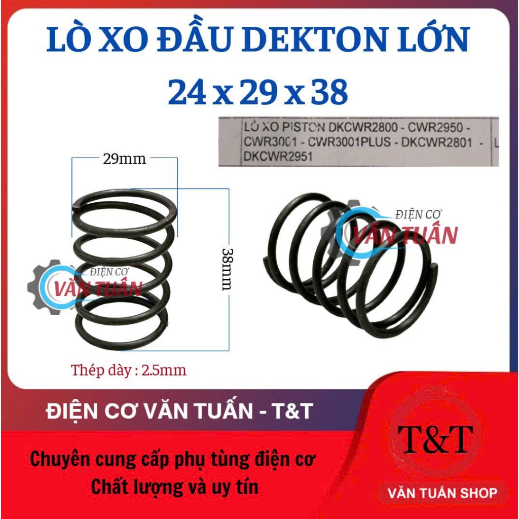 [ DEKTON ] - ( LỚN ) COMBO 3 CÁI LÒ XO MÁY RỬA XE DEKTON MÃ: DKCWR2800, 2950, 3001, 3001PLUS, 2801, 