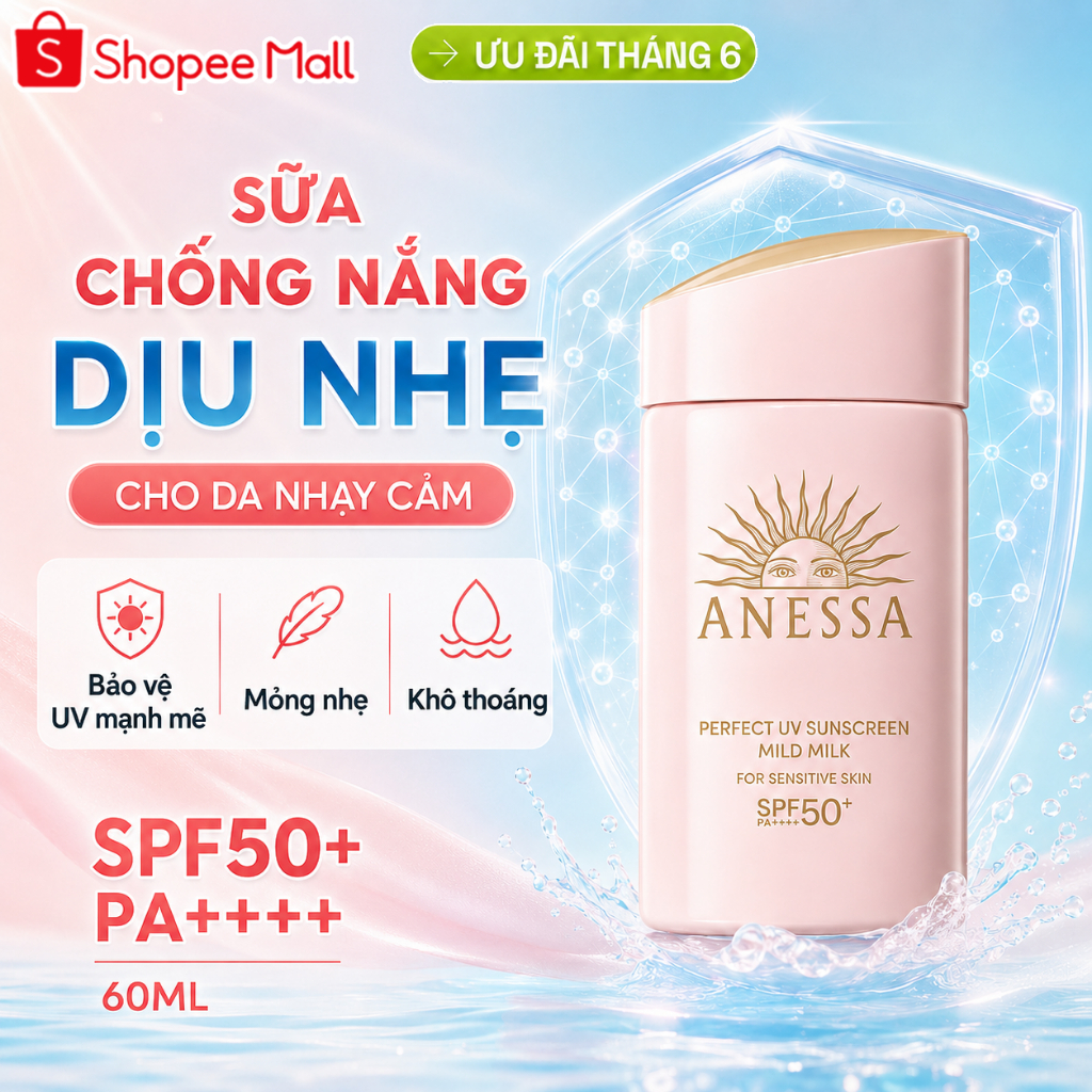Kem chống nắng Anessa Perfect UV Sunscreen Mild Milk 60ml