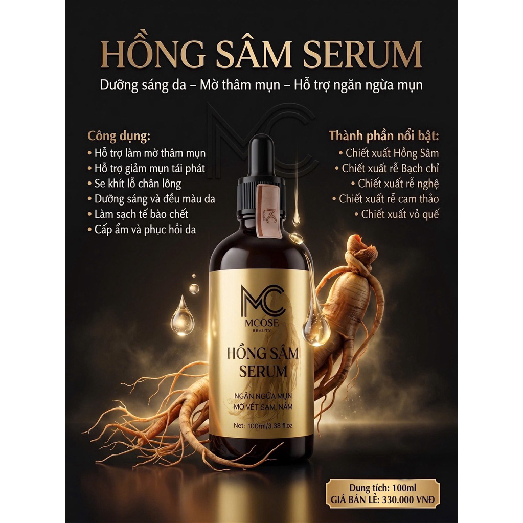 TÁI TẠO HỒNG SÂM MỚI MCSKIN CTY
