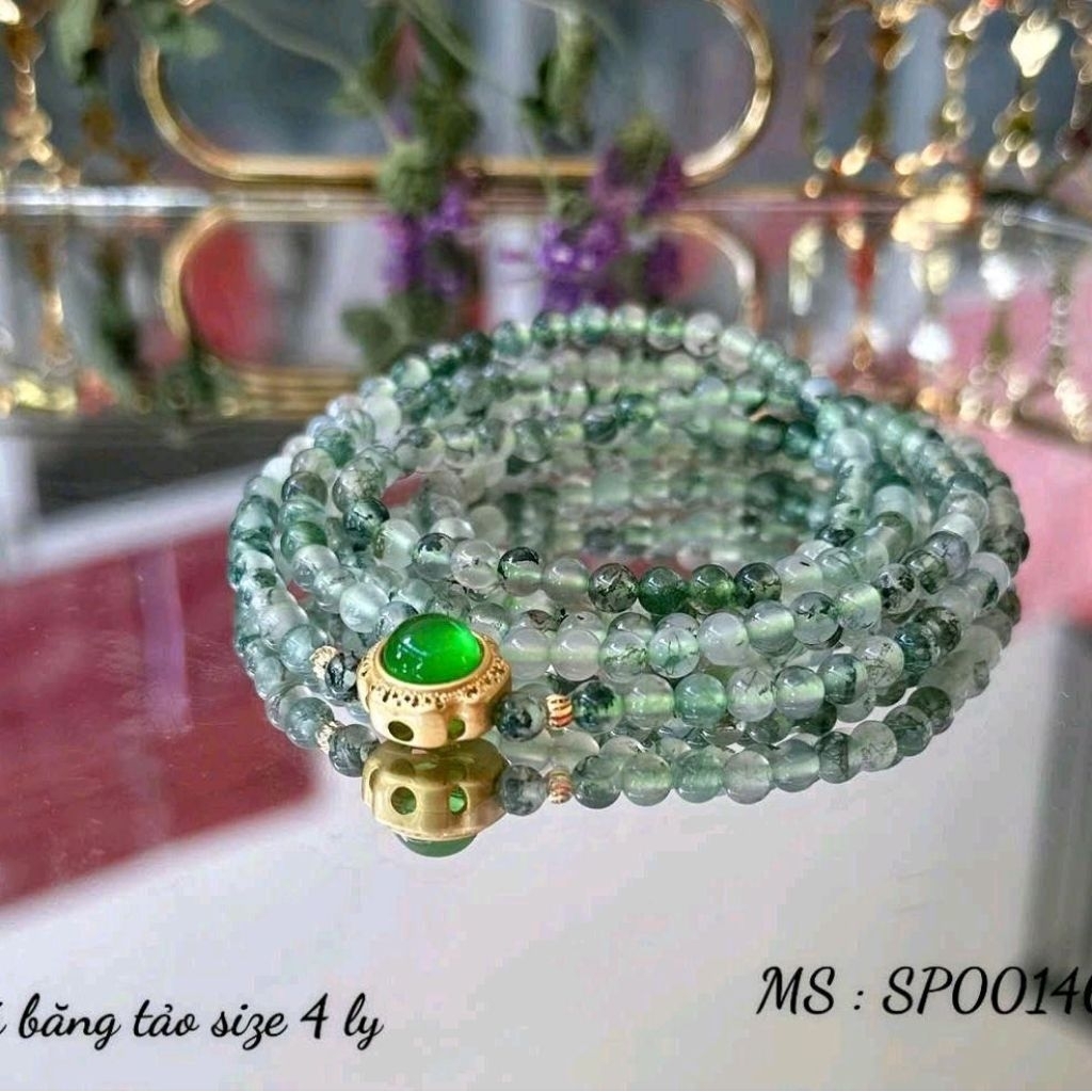 Vòng tay 5 vòng 4 ly băng tảo, tặng kèm hộp (Ms: SP001468, L2150)