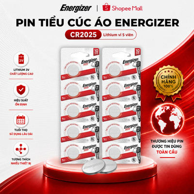 PIN ENERGIZER Lithium CR2025 TS1x5 - Vỉ 5 viên - Hàng chính hãng