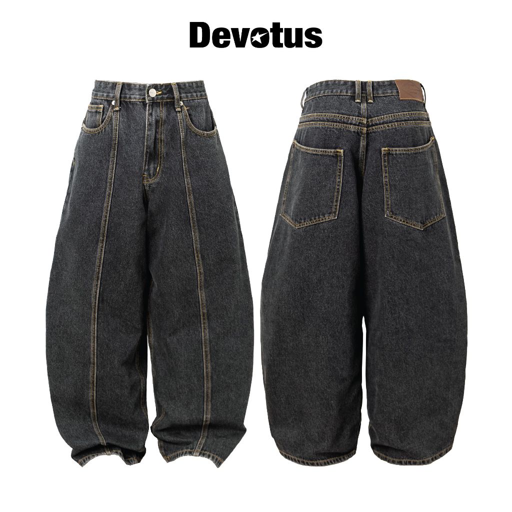 Quần dài Baggy Jeans Denim from ống rộng Devotus Local Brand - RIPPLE PANTS