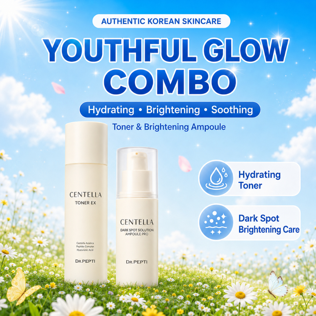 [Combo] Nước Hoa Hồng Dr.Pepti Centella Toner Ex & Tinh chất dưỡng trắng Dr Pepti Centella Dark Spot