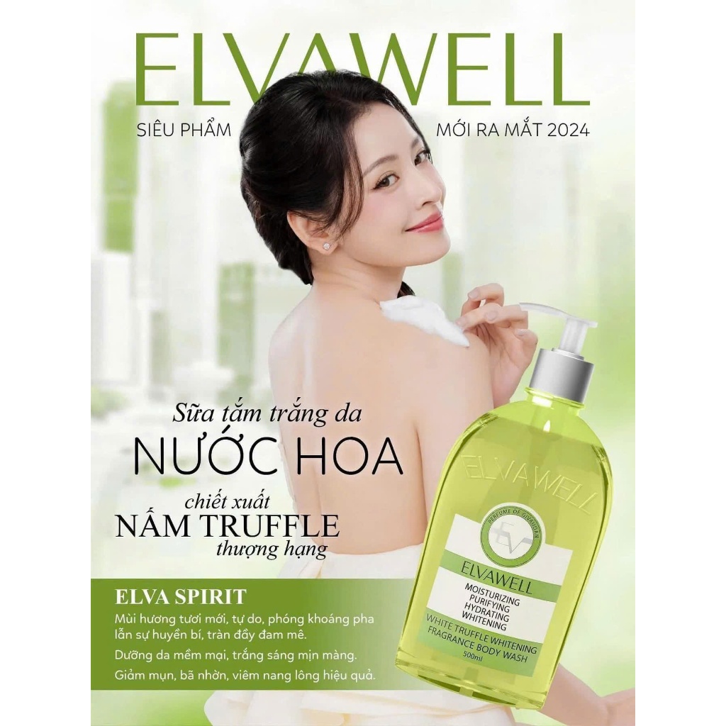SỮA TẮM NƯỚC HOA ELVAWELL ELVA SPIRIT – 500ML