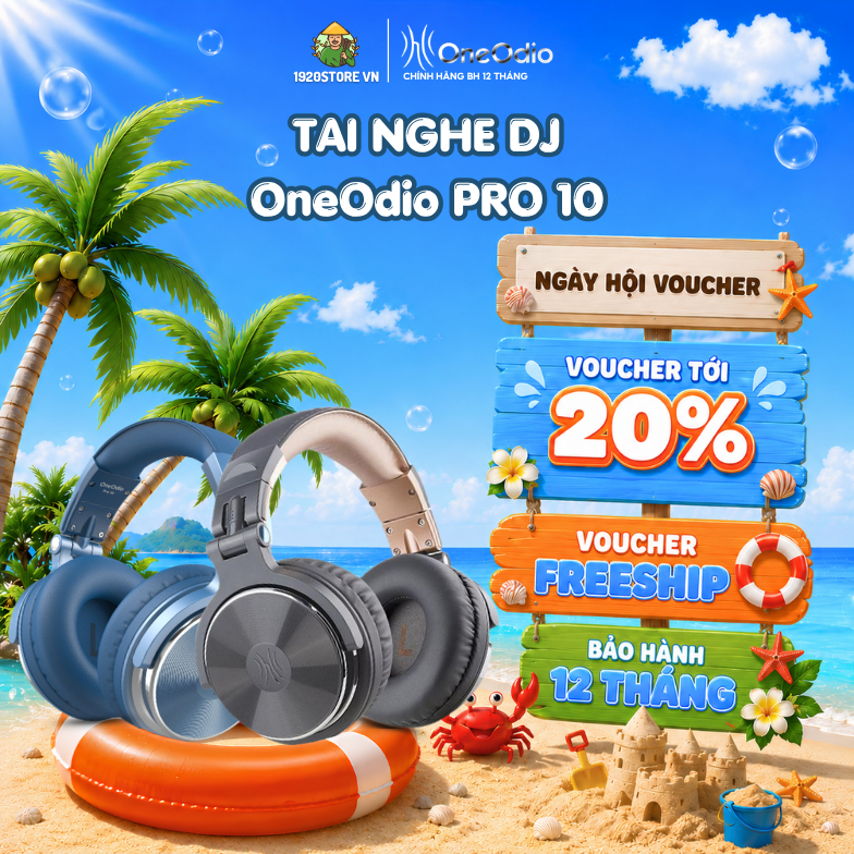 Tai Nghe Chụp Tai Headphone Có Dây OneOdio Pro 10 Dành Cho DJ - Chính Hãng BH 12 Tháng