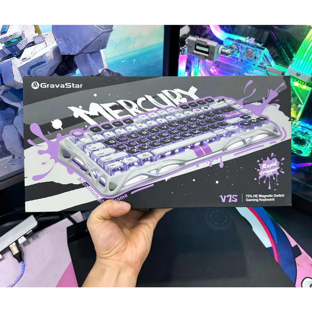 Bàn phím HE Gaming Gravastar Mercury V75 Mecha Grey , giá tốt