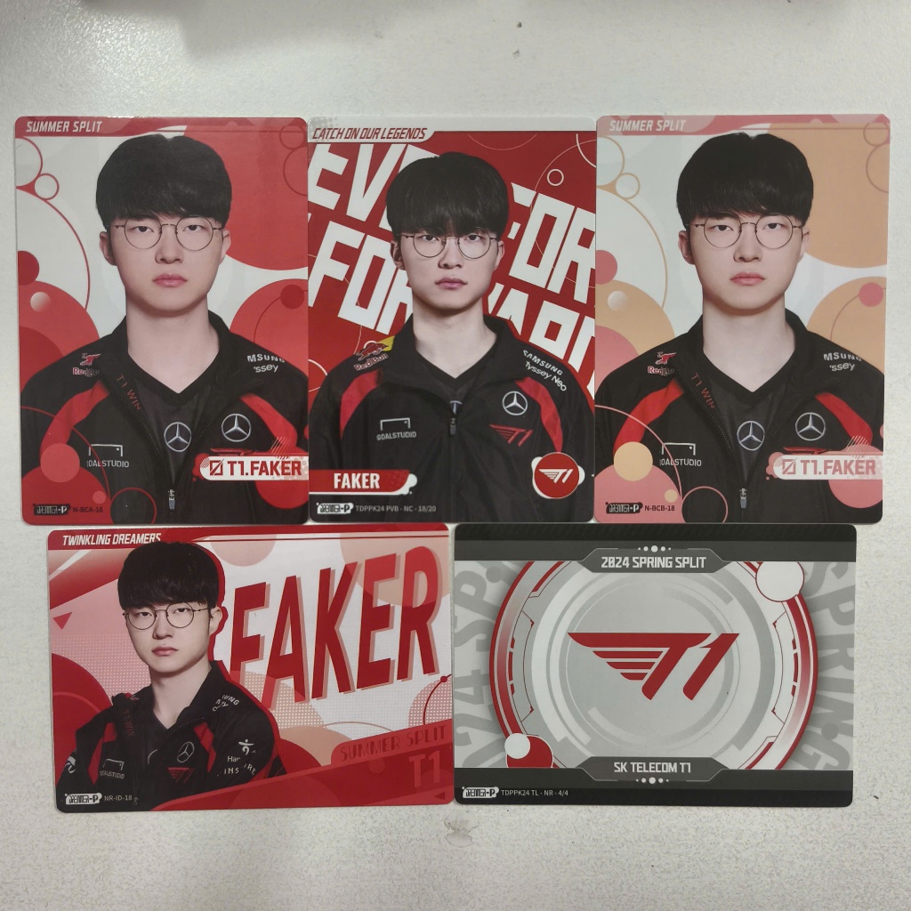 Set card buffun T1 Faker Keria Oner Gumayusi Zeus Doran Peanut Zeka Viper card bo góc