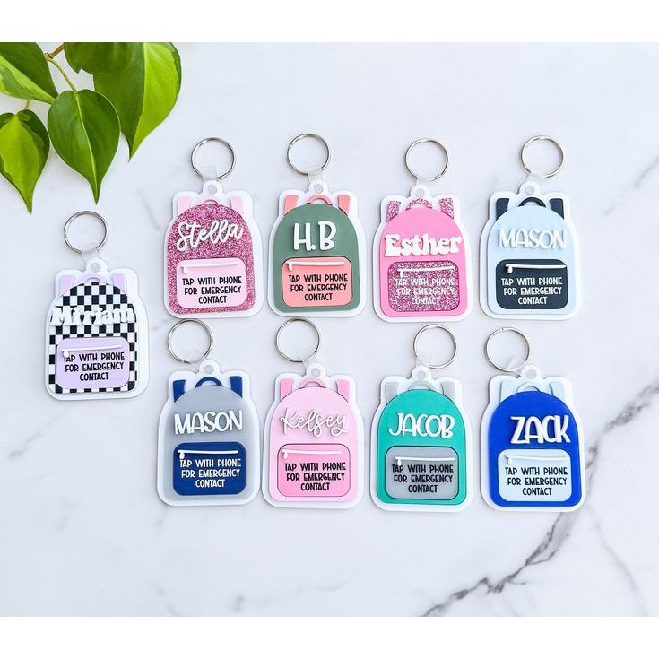 Thẻ NFC Khẩn Cấp Emergency Contact Tag Cá Nhân Hóa - Móc Khóa NFC Chạm Để Xem Thông Tin Liên Hệ