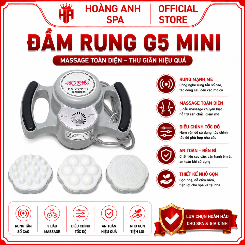 Đầm Rung Giảm Béo G5 Mini | Đầm Rung Giảm Béo Cầm Tay , Dùng Cho Spa Thẩm Mỹ Viện.