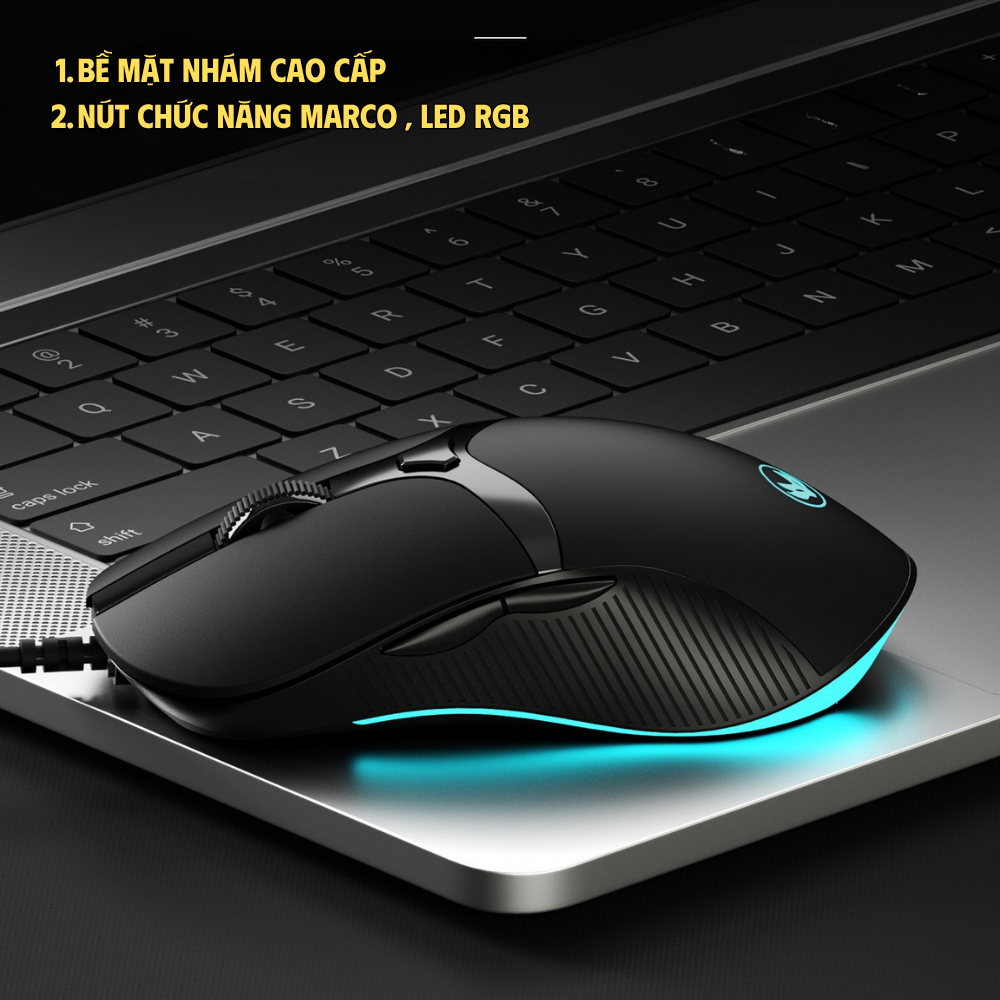 Chuột Silent Gaming ATAS T6 - LED RGB - App marco - DPI 7200 - Con lăn TTC - Tặng grip Tape | BigBuy360 - bigbuy360.vn