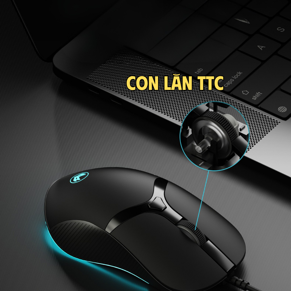 Chuột Silent Gaming ATAS T6 - LED RGB - App marco - DPI 7200 - Con lăn TTC - Tặng grip Tape | BigBuy360 - bigbuy360.vn