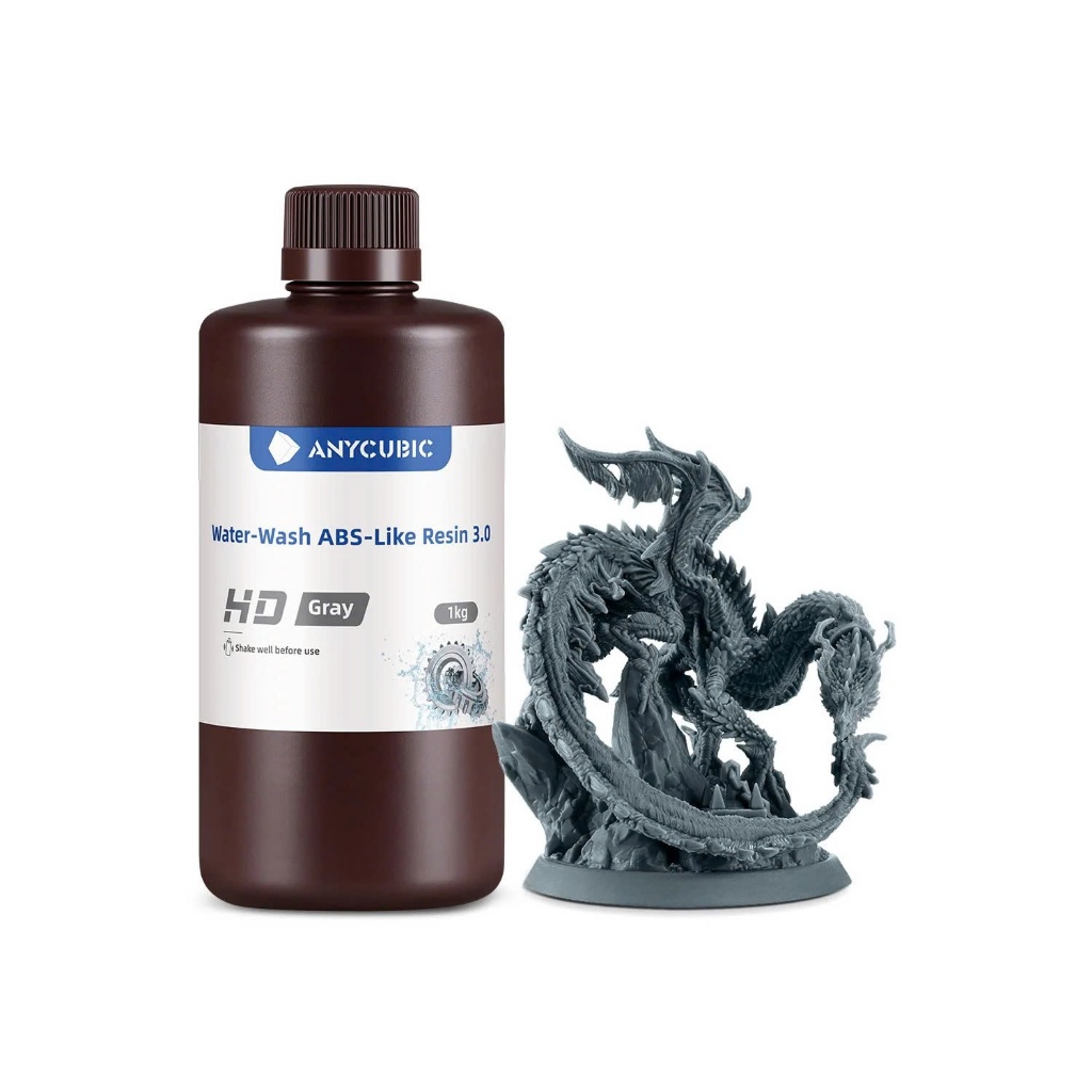 Nhựa ANYCUBIC Water Wash ABS-Like Resin 3.0 - ABS Like Resin có thể rửa bằng nước, độ dẻo dai cao, d