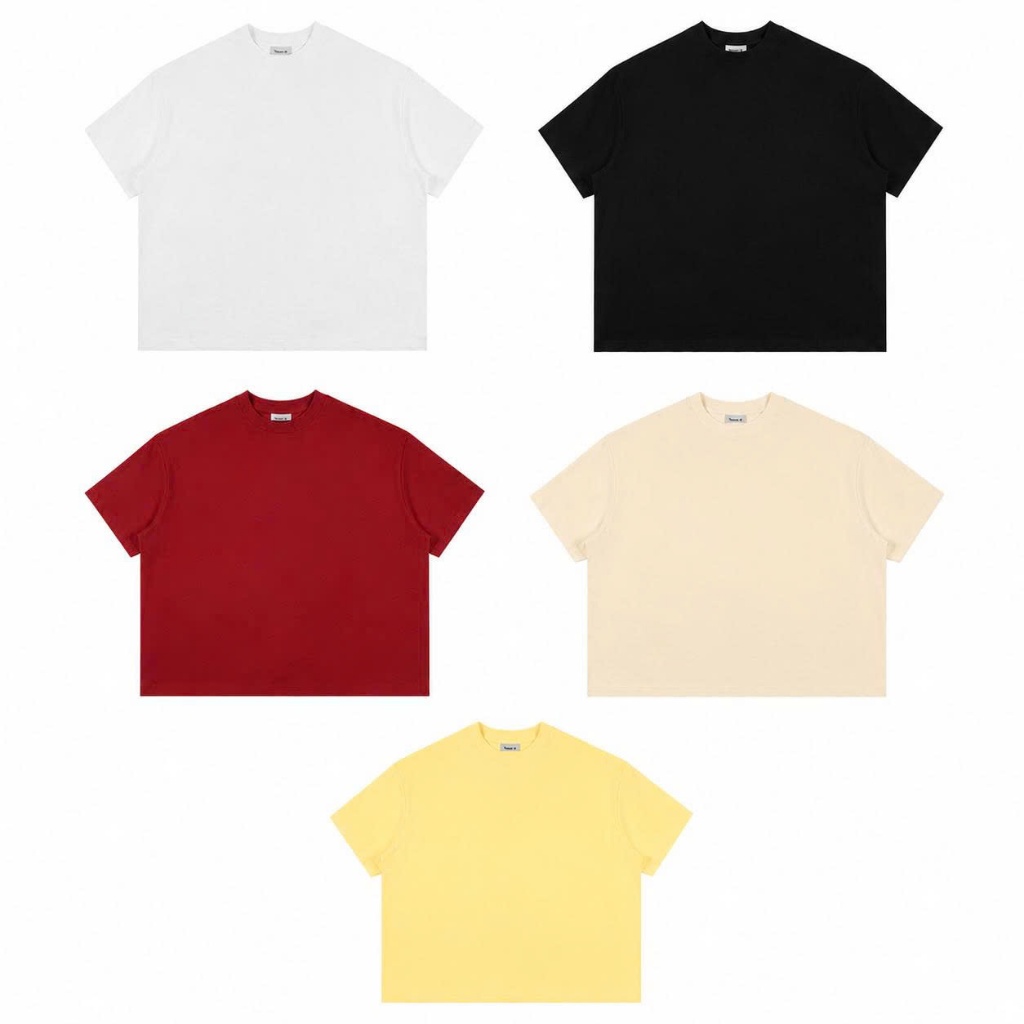 Áo Thun Trơn , Áo Thun Boxy Nam, Nữ Form Rộng Unisex 280Gsm 100% Cotton
