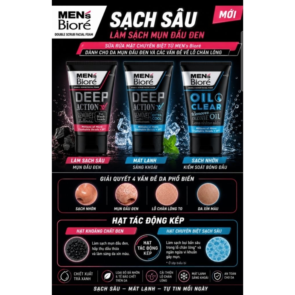 Sữa rửa mặt MEN BIORÉ