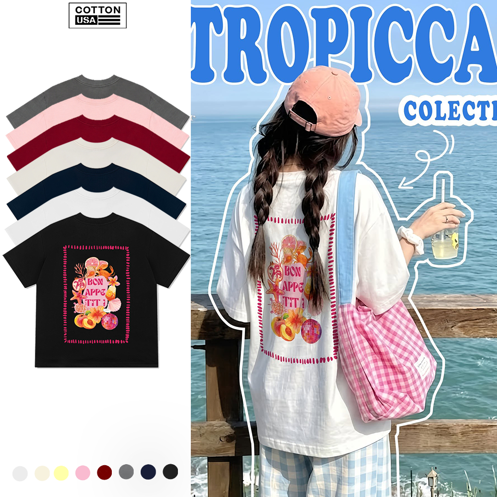 Áo Thun Relaxed Fit CottonUSA Vietnam "Tropical Ocean Bloom Party" - PT0110PT