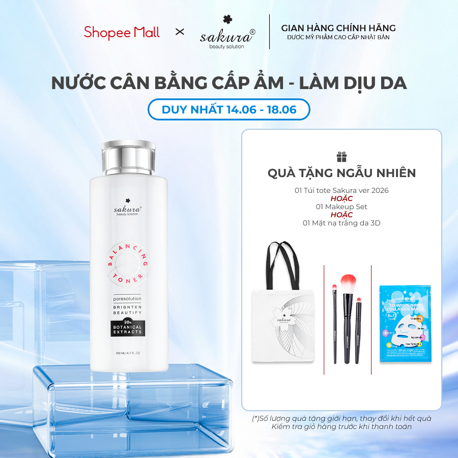 [Date 09.2026] Nước cân bằng da Sakura Balancing Toner 200ml