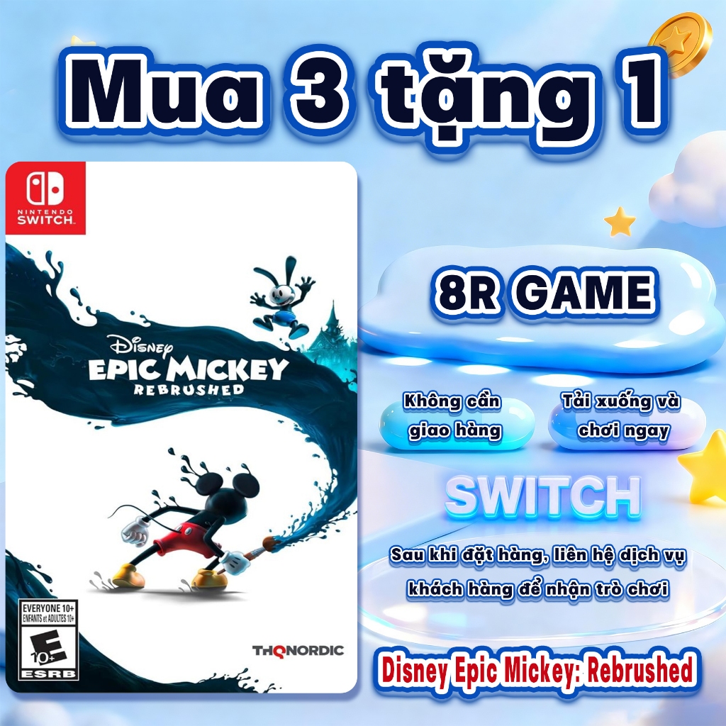 Disney Epic Mickey: Rebrushed Nintendo Switch GAME– Mua 3 Tặng 1